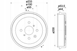 Pagid HLP8DT 355 300-581/RS3 КОМПЛЕКТ ГАЛЬМІВНИХ БАРАБАНІВ HELLA PAGID 480 193 2402