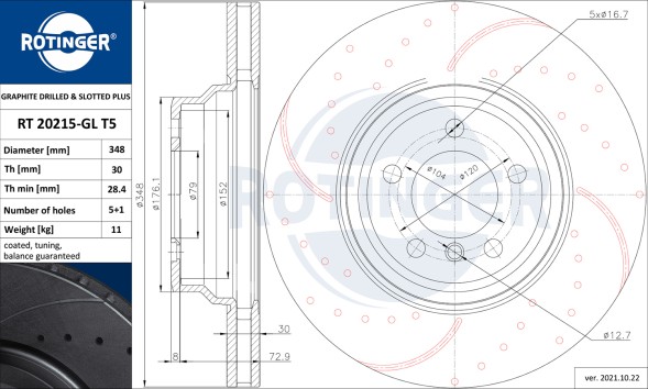 Rotinger RT 20215-GL T5 Диск rotinger rt 20215-gl т5