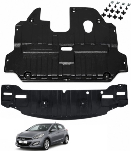 PC 8345244ZE ЗАХИСНА ПАНЕЛЬ ПІД ДВИГУН БАМПЕР + КЛІПСИ HYUNDAI I30 (GD) 03.2012-03.2017 МІЦНА