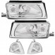 TYC 6921091E + 6921101E + 692119-E + 692120-E MHM TUNING Рефлектор Фара Передня Поворотник Tyc Skoda Octavia I 1U Рестайлінг 2001-2004 комплект