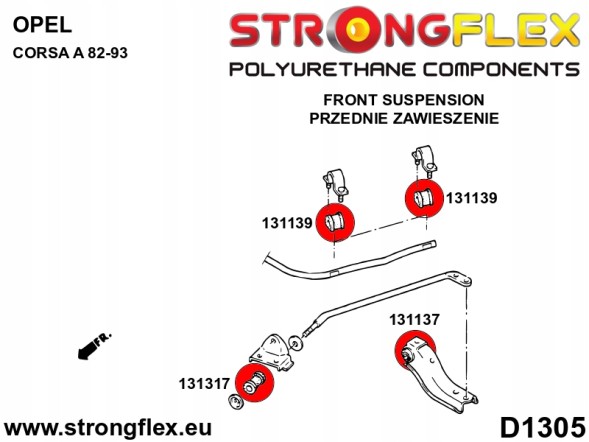 Strongflex 5902553578683 Комплект передньої підвіски - Opel / Vauxhall Corsa