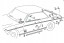 Mercedes-Benz OE A1236901780 ПЛАНКА ХРОМ ДВЕРІ ЛІВА ВЕРХНЯ ПРИШИБНА MERCEDES W123 КУПЕ