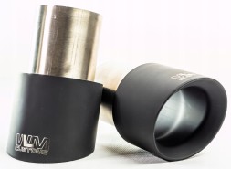 WLM Customs WLM-BLK101SG WLM 101 мм, чорний, скошений жирний наконечник вихлопу
