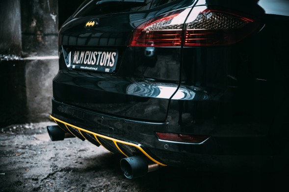 WLM Customs WLM-BLK101SG WLM 101 мм, чорний, скошений жирний наконечник вихлопу