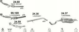 Polmostrów 24.60 Каталізатор vw golf +bora skoda octavia ,audi а3 ,seat leon +toledo 1,9tdi
