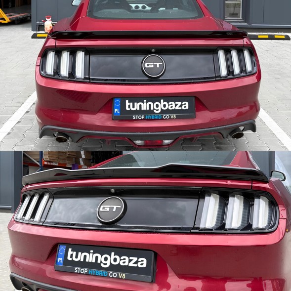 Китай 15581 Спойлер кришки багажника Ford Mustang 15+ GT500 Shelby Style, чорний глянсовий