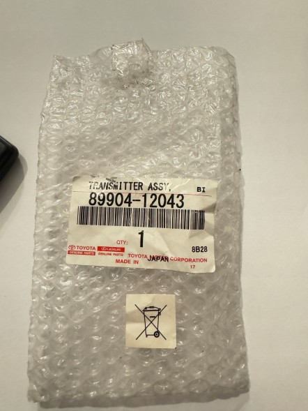 Toyota OE Ключ пульт дистанційного керування smart key 3 кнопки Toyota Corolla Rav4 06-14 89904-12043