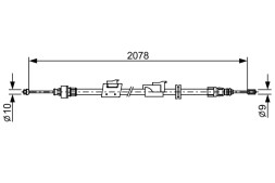 1987482706 BOSCH ТРОС ГАЛЬМIВНИЙ