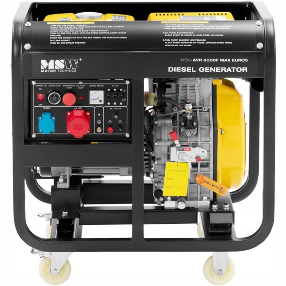 Китай WEW-SC-HP-1021647 Дизельний генератор MSW 8500 Вт, мобільний, 240/400В, 10 кВА, 30 л