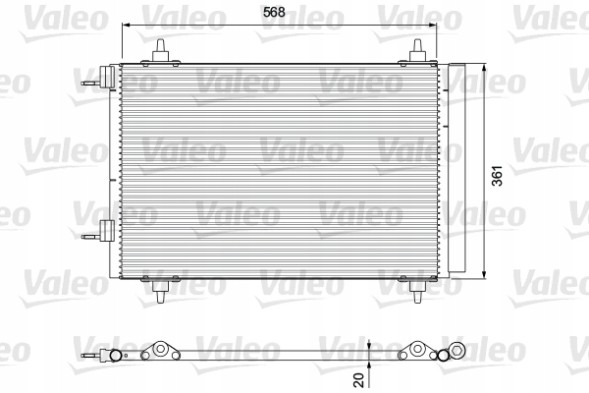 Valeo 818171 Радіатор кондиціонера valeo 818171