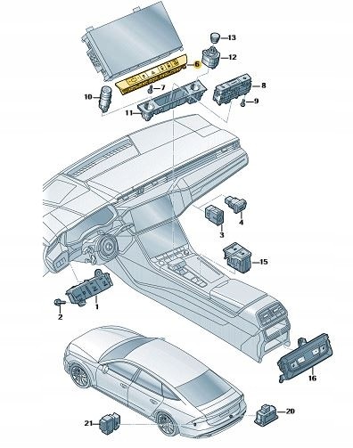 Audi OE 4K0925301B audiolcar AUDI A6 C8 МНОГОФУНКЦІОНАЛЬНИЙ ПЕРЕМИКАЧ 4K0925301B