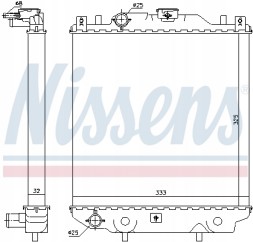 Nissens 64174A Радіатор, система охолодження двигуна nissens 64174a