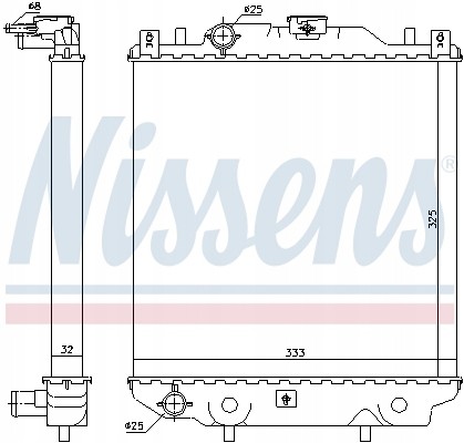 Nissens 64174A Радіатор, система охолодження двигуна nissens 64174a