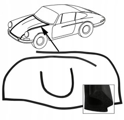 JP Group 90151190102 Ущільнювач передньої кришки (капоту) Porsche 911, 912