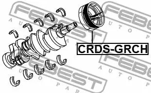 Febest CRDS-GRCH Ремінне колесо crds-grch febest dodge dakota