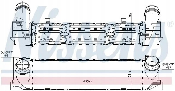 Nissens 96450 Інтеркулер 96450 nissens для bmw