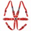 QMS QMSCINT6HR26 Ремені безпеки QMS 6-точкові FIA 8853-2016 HANS 3"+2" червоні (термін дії до 2026 року)