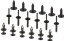 B-Series 10036503 ; 6500911; 6504737; 6506007-AA; 6506132AA;Zestaw spinek nadkola JEEP GRAND CHEROKEE WJ/WG 05.99-12.04 06508863AA Комплект кріплень крила JEEP GRAND CHEROKEE WJ/WG 05.99-12.04 06508863AA