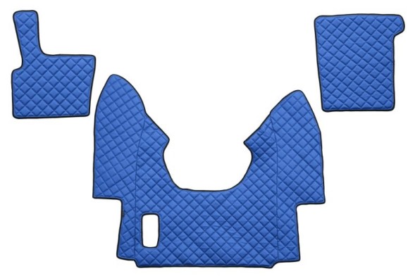 AD BRAKE VIC-128304 Килимки для підлоги ЕКО-Шкіра стьобані (3 шт.) Сині, на всю підлогу