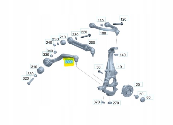 Mercedes-Benz OE A2233308805 Б/у коливач передній ПРАВИЙ Mercedes W223 4WD 4Matic A2233330600