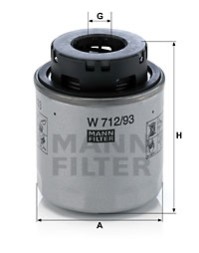 W 712 93 MANN FILTER Фільтр мастил