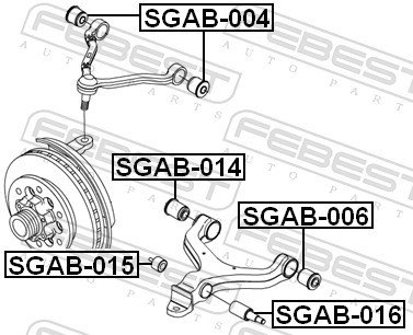 SGAB 015 FEBEST Сайлентблок