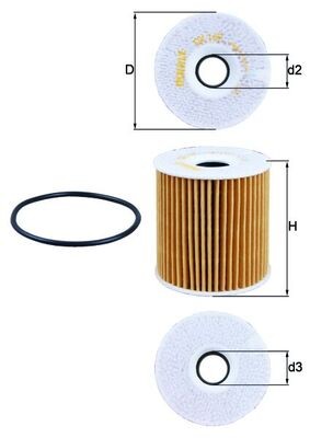 OX149D MAHLE ORIGINAL Фільтр оливи