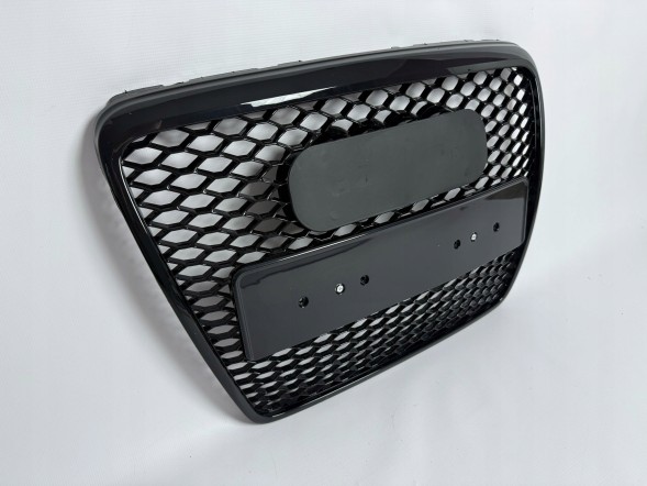 Китай AUDI A6 C6 GRILL ATRAPA CHŁODNICY PLASTER MIODU 04-12 CZARNY POŁYSK Муляж решітки радіатора Audi A6 C6, чорний глянсовий, 2004-2012