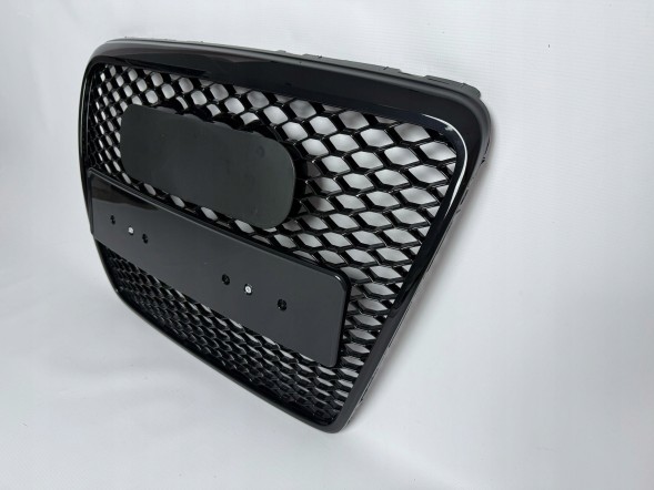 Китай AUDI A6 C6 GRILL ATRAPA CHŁODNICY PLASTER MIODU 04-12 CZARNY POŁYSK Муляж решітки радіатора Audi A6 C6, чорний глянсовий, 2004-2012
