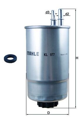 KL977D MAHLE ORIGINAL Фільтр палива