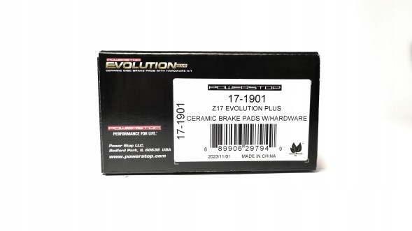 CHINA Z17 1901 Гальмівні колодки powerstop evolution plus z17 1901 тихоокеанська задня частина fwd/awd