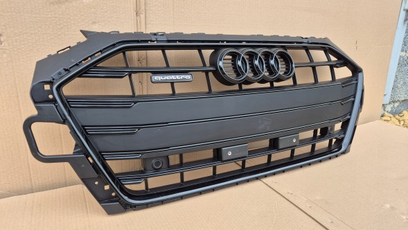 Audi OE GRILL AUDI A4 B9 8W LIFT 2019- FULL BLACK + QUATTRO + PDC Камера радіатора ГРИЛЬ Audi A4 B9 8W LIFT 19- QUATTRO + PDC OE FULL BLACK !