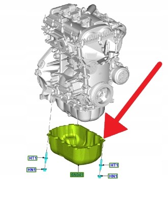 Ford OE JX6G-6B771-BA JX6Z6K089B МАСЛЯНА ЧАША 1.5 ECOBOOST FORD FOCUS Mk4 2018- 2520036 _ JX6G-6B771-BA