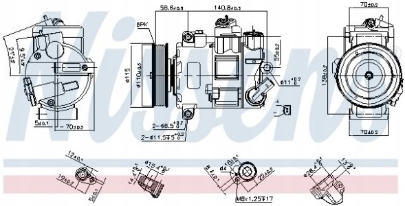 Nissens NIS 890632 Компресор кондиціонера - nissens 890632