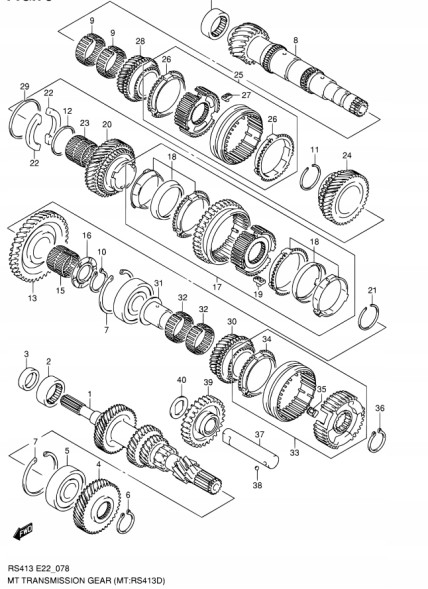 Suzuki OE 24400-84E20-000 РЕЖИМ ПЕРШОЇ І ДРУГОЇ ПЕРЕДАЧ SUZUKI SWIFT OPEL