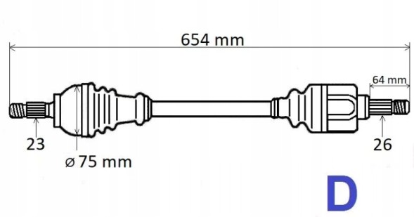 GRESA Піввісь приводна ліва Renault Clio V 1.0TCE/SCE 19> T6272 391016661R