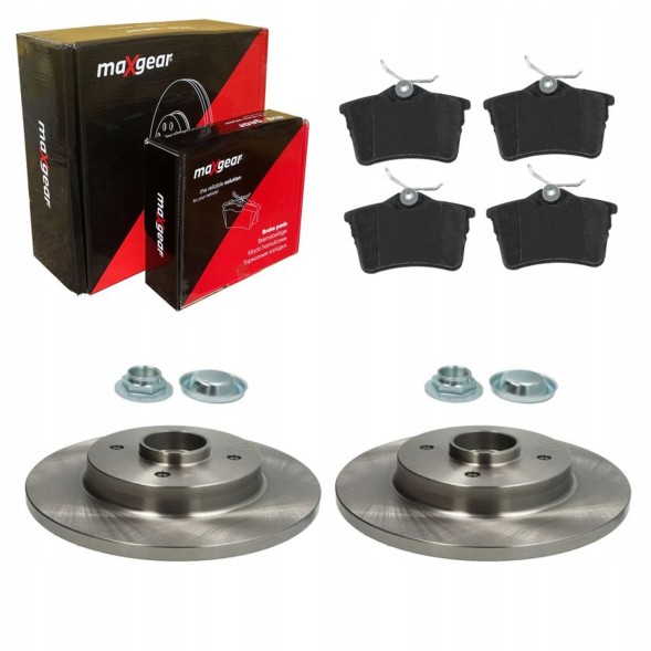 Maxgear 2× Гальмівний диск Maxgear 19-1902 + MAXGEAR КОЛОДКИ ХАМ. CITROEN Т. БЕРЛІНГО 08-