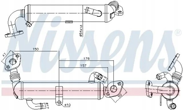 Nissens 989434 Охолоджувач вихлопних газів 989434 nissens