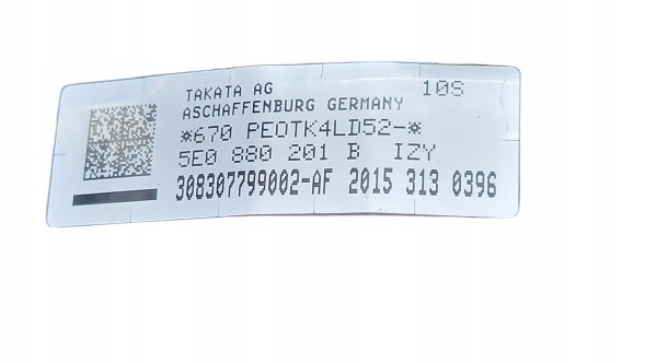 Skoda OE PODUSZKA KIEROWNICA OCTAVIA III LIFT KOŃCÓWKA B AIR BAG Airbag AIR BAG Skoda Octavia III LIFT 5E0880201B НОВИНКА!