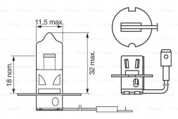 1987302802 BOSCH Автолампа 12V 55W H3 ECO картон