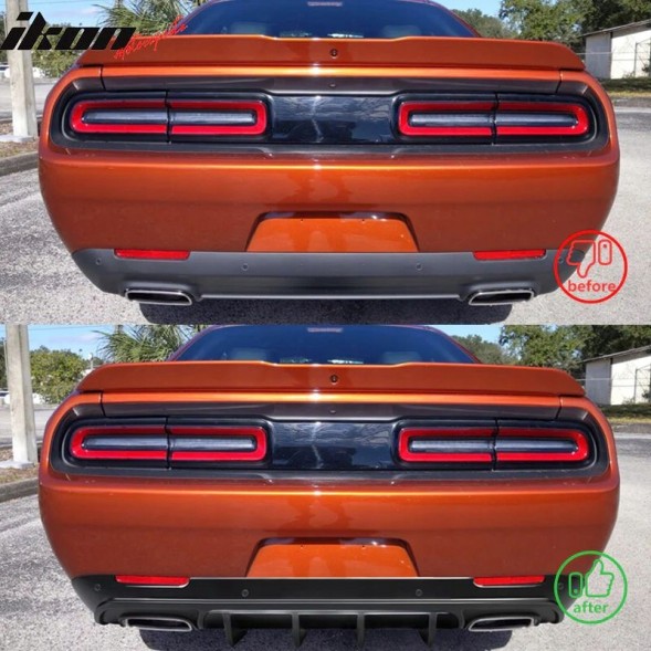 Китай 000-CHALL15-DV3MB Дифузор Спідниці Бампера IKON V3 - Матовий Чорний DODGE CHALLENGER 2015-2023