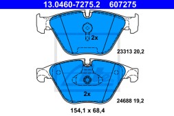 ATE 13.0460-7275.2 Гальмівні колодки ate 13.0460-7275.2
