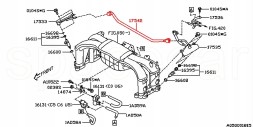 Subaru OE 17542AA150 ШЛАНГ ПАЛИВНИЙ ДЛЯ ФОРСУНОК SUBARU