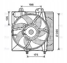 AVA Quality cooling PE7550 Вентилятор охолодження двигуна