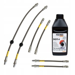 PiterParts 10233150002 Przewody hamulcowe w oplocie stalowym teflonowe BMW E36 tarcze OEM PL Гальмівні шланги в сталевому обплетенні, тефлонові, для BMW E36, диски OEM PL