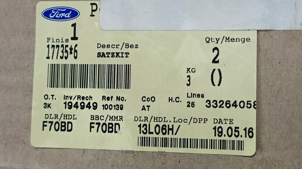 Ford OE 1773576 Підлокітник PELIKAN для зберігання Ford Fiesta 2008+ OE