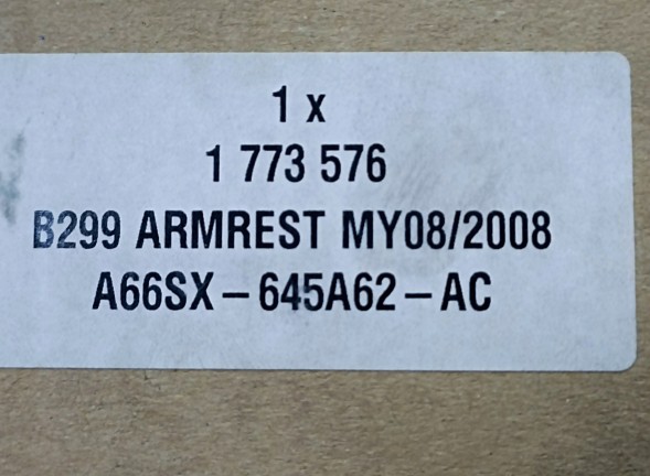 Ford OE 1773576 Підлокітник PELIKAN для зберігання Ford Fiesta 2008+ OE