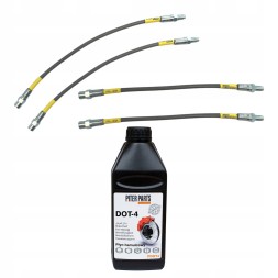 PiterParts 1104315000 Mercedes W124 гальмівні шланги в сталевому обплетенні седан клас E 84-96 за OEM PL