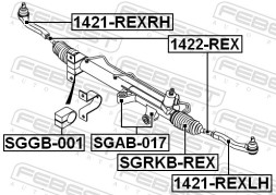 1422 REX FEBEST ТЯГА РУЛЬОВА