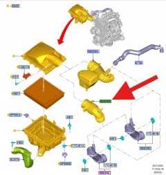 Ford OE JB3G-9F805-BA, JB3Z9B659C ПОВІТРЯНИЙ ПРОВІД 2.0 ECOBLUE FORD RANGER 2019- OEM 2220434 _ JB3G-9F805-BA